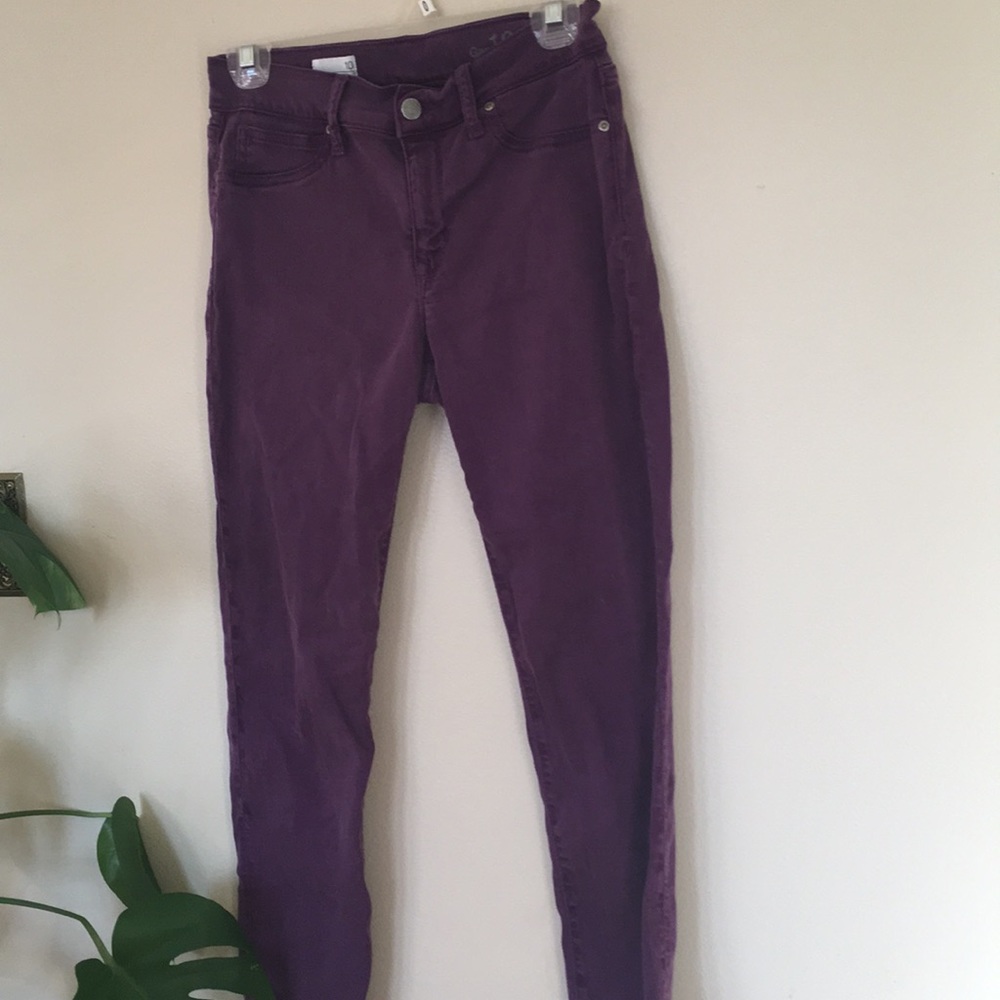 Grape purple stretchy jeans